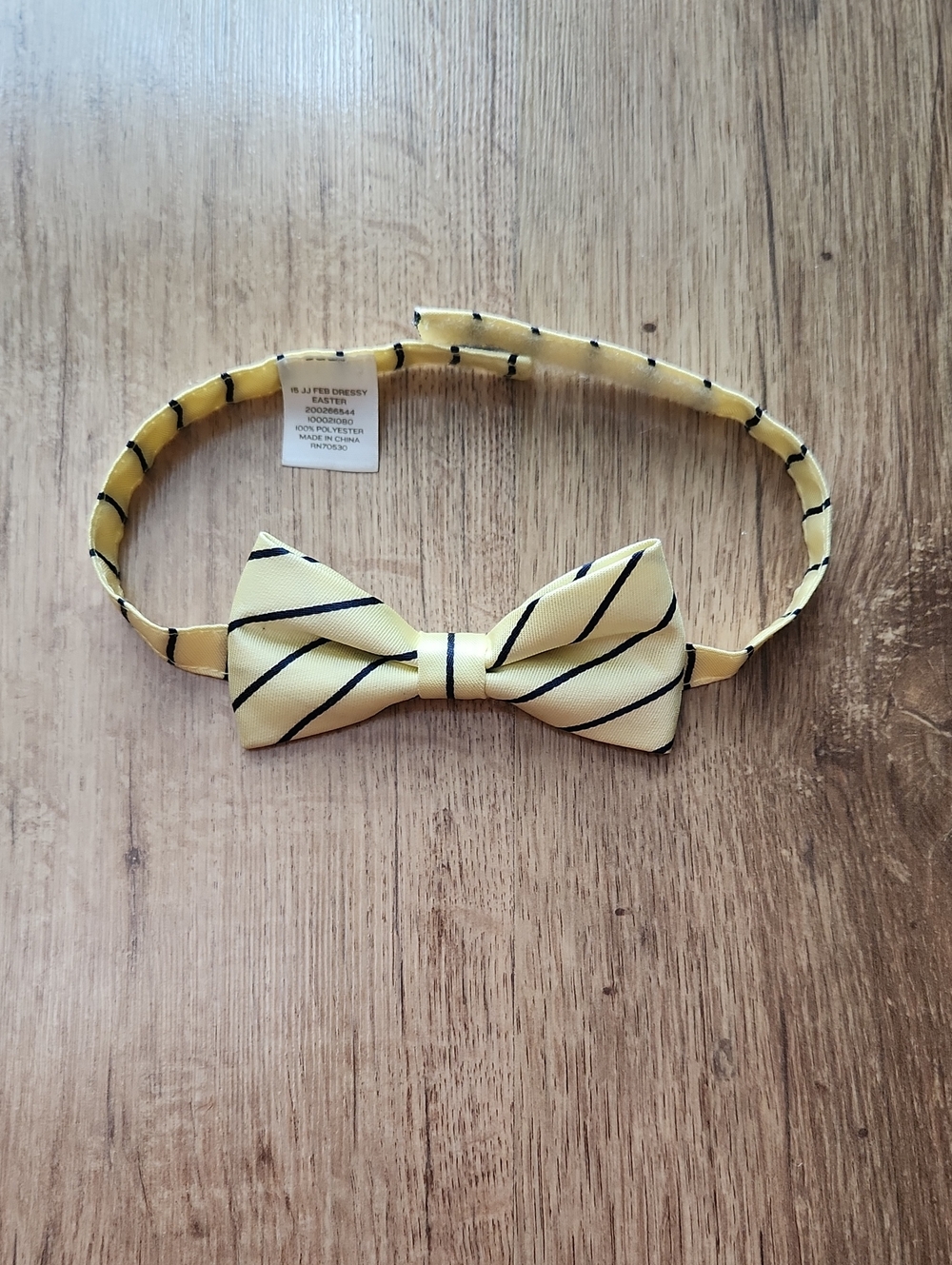 Baby Boy Striped Yellow Bow Tie